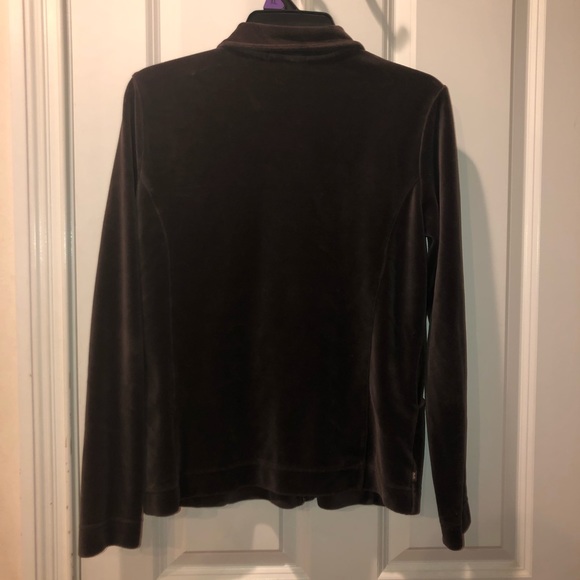 Chaps Velour Light Weight Zipper Jacket - Picture 4 of 6